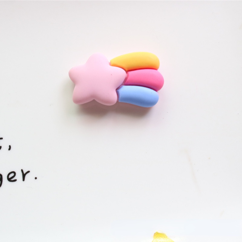 Set 10 Phụ Kiện Giá Đỡ Bút/Điện Thoại Hình Ngôi Nhà/ Bong Bóng Màu Cầu Vồng Bằng Nhựa Resin