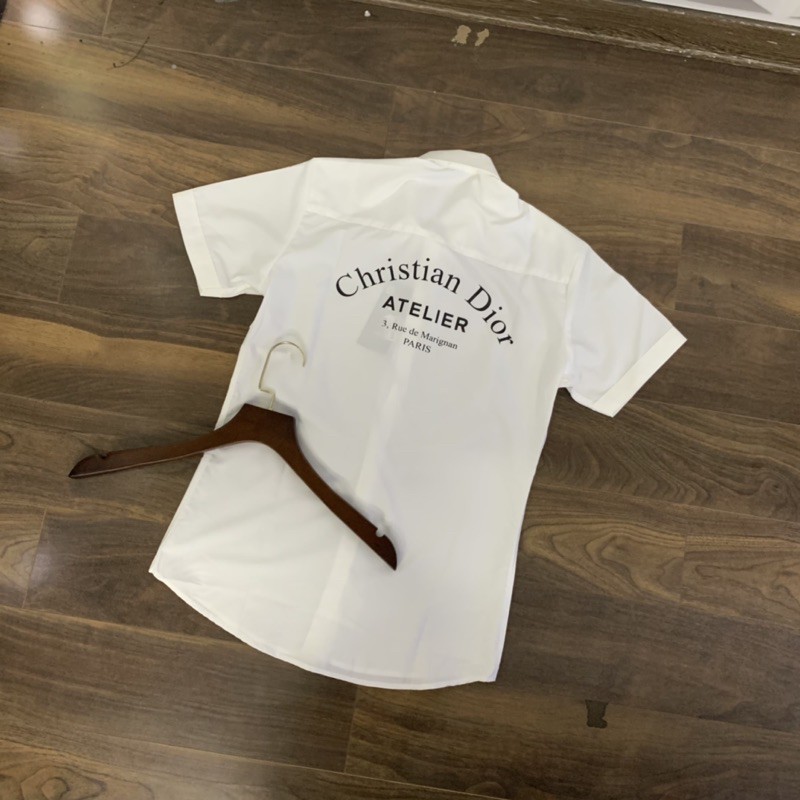 Áo sơ mi cộc tay CD nổi chữ hai mặt cực đẹp | BigBuy360 - bigbuy360.vn