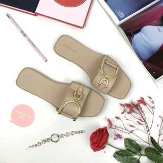 Dép quai Ngang da mờ Khóa D - DD-0171