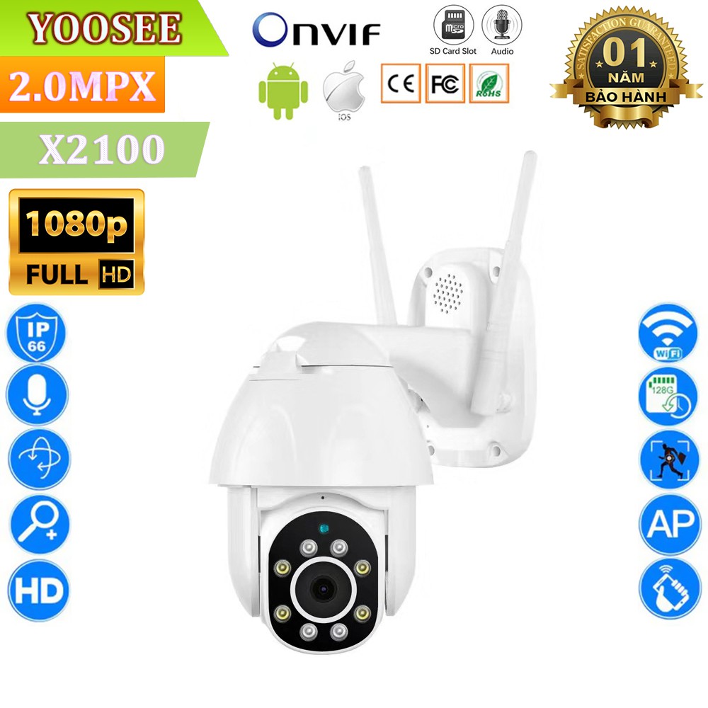 Camera Giám Sát Yoosee X2100 – Xoay 360 Độ - Ghi Hình Đêm Có Màu