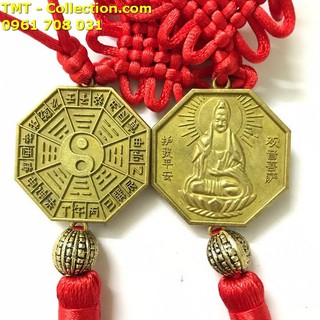 Dây treo phong thủy hình Bát Quái và Quan Âm Bồ Tát, trang trí trong nhà, treo trên xe ôtô, nơi làm việc-TMT Collection