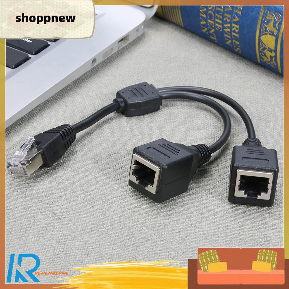 Dây Cáp Chia Cổng Mạng Rj45 Male Sang 2 Female Đen | BigBuy360 - bigbuy360.vn
