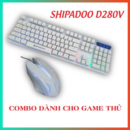 [ BÁN NHIỀU NHẤT ] Bộ bàn phím kèm chuột máy tính - bàn phím SHIPADOO D280 Cao Cấp Tích Hợp Đèn Led Siêu Đẹp