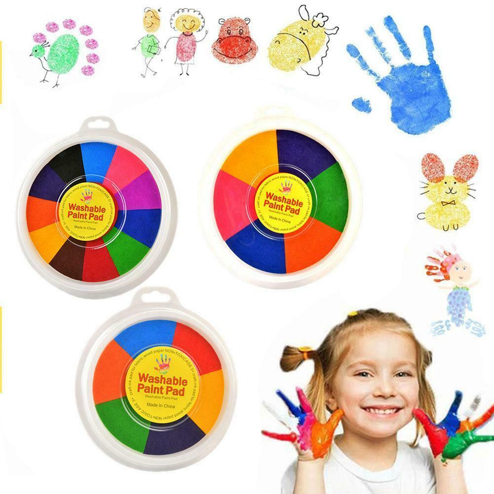 Đệm Mực In Dấu Vân Tay Cỡ Lớn Giặt Được Hỗ Trợ Giáo Dục Cho Bé DIY