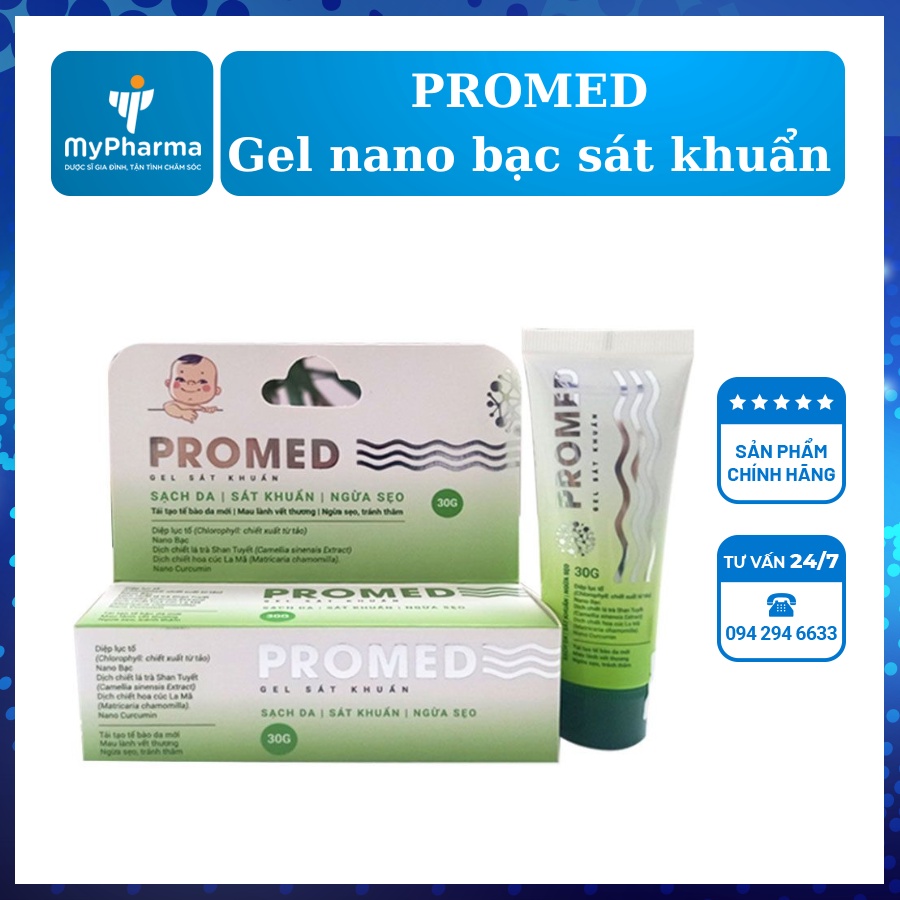 Promed – Gel Nano bạc sát khuẩn, liền sẹo