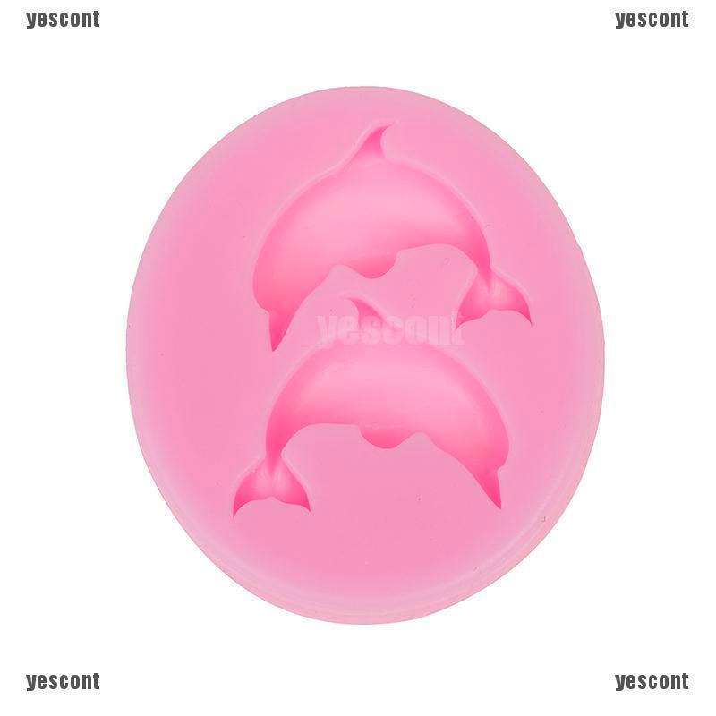 Khuôn silicone tạo hình cá heo 3d trang trí bánh