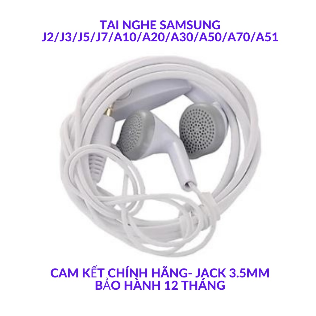 Tai Nghe SS Galaxy J3/J5/J7prime/A50/A51/ A71/A32/A52/A72/M51/M52 - Jack 3.5mm - mic đàm thoại - chuẩn zin theo máy