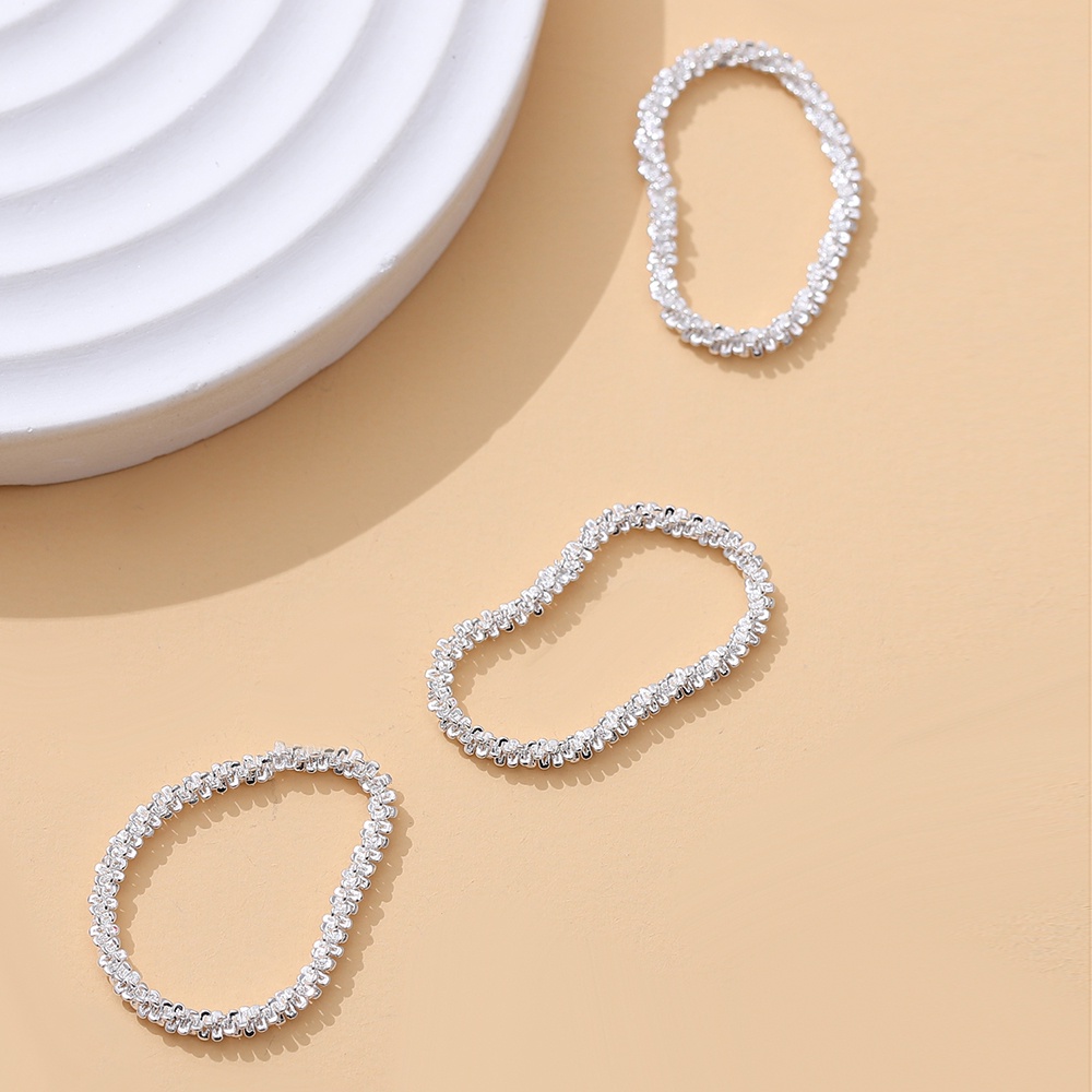 Bộ 3 Nhẫn Bạc Lấp Lánh Phong Cách Hàn Quốc