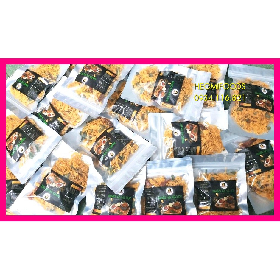 100gr Khô gà lá chanh HÀNG XUẤT KHẨU, Đồ ăn vặt Heomifoods