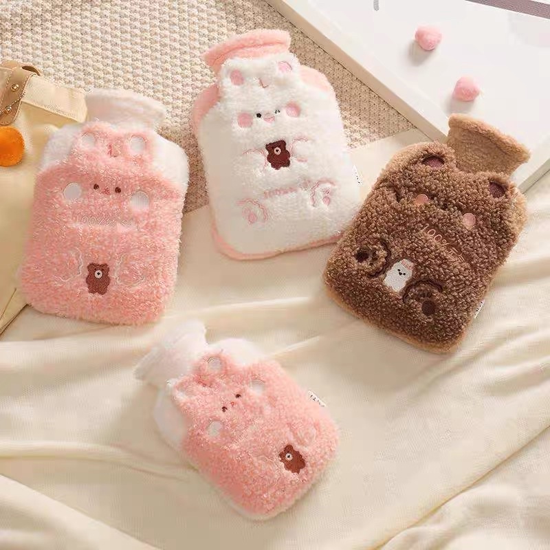 Túi Chườm Làm Ấm Bụng, Giảm Đau Bụng Kinh-Túi Sưởi Ấm Hình Gấu Đáng Yêu 1000ML,500MLi