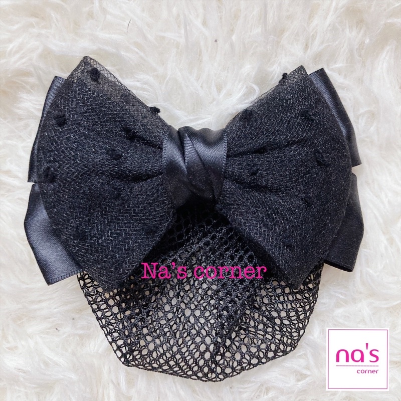 Kẹp lưới bới tóc búi tóc hoạ tiết cao cấp (30)