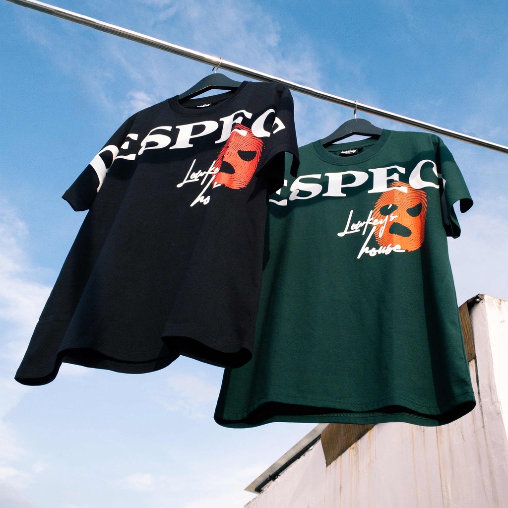 Áo thun Respect Lowkey House - Đen/Xanh