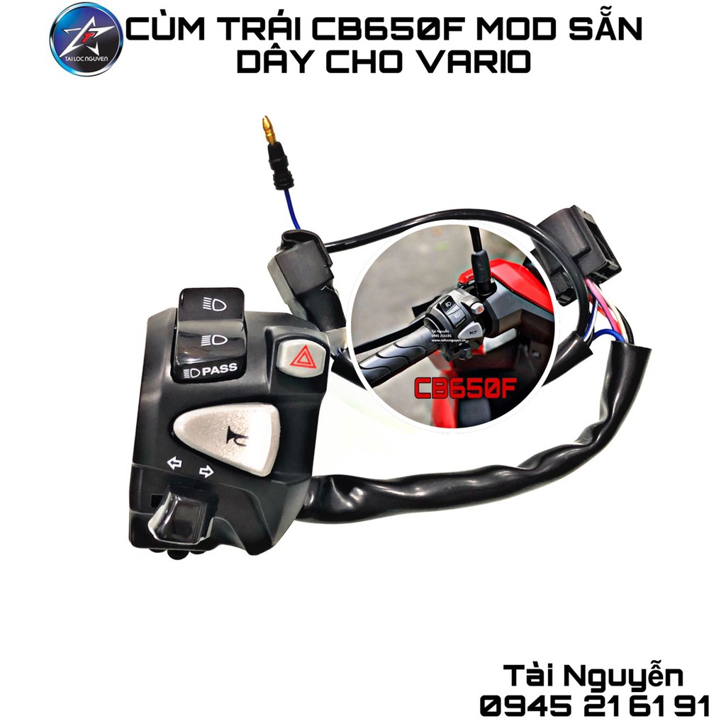 CÙM CÔNG TẮC TRÁI CB650F DÂY ZIN VÀ MOD SẴN DÂY CHO HONDA VARIO