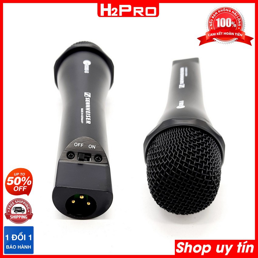 Micro karaoke cao cấp Sennheiser e838II-S hát hay, âm chuẩn, chống hú, micro karaoke có dây cao cấp dây dài 6m