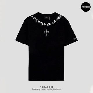 Chính Hãng Áo thun tay lỡ No Cross No Crown , áo thun cotton nam nữ unisex , The Bad God