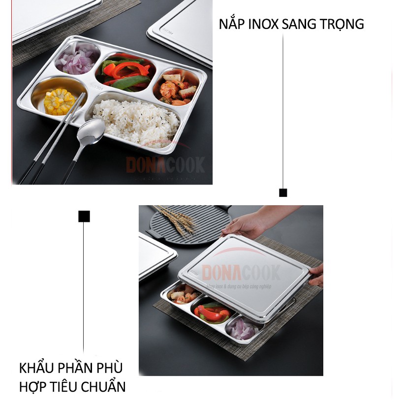 Khay cơm inox 304 Hàn Quốc cao cấp
