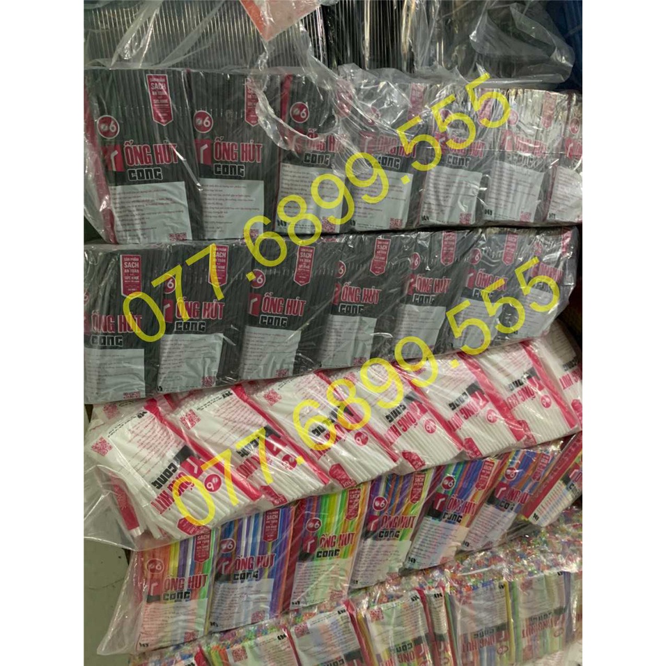Ống hút bẻ cà phê , nước ngọt , 1 bịch 70 cái