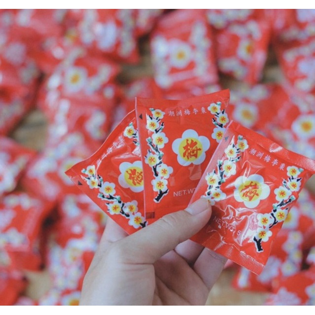 Tách lẻ 1 gói Ô Mai Xí Muội Hoa Đào Thái Lan gói 5g