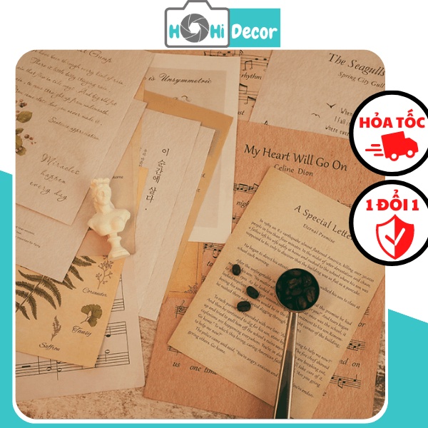 Giấy Trang Trí Vintage Retro Màu Nâu, Nền Báo Cũ Nước Ngoài , Sheet Nhạc Cổ Điển, Phụ Kiện Chụp Ảnh - HoHi Decor