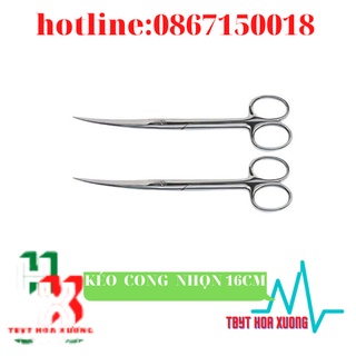 Kéo Y Tế Cong Nhọn 2 Đầu 16cm Pakistan
