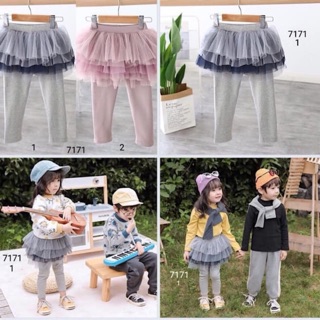 Quần legging liền chân váy cho bé gái