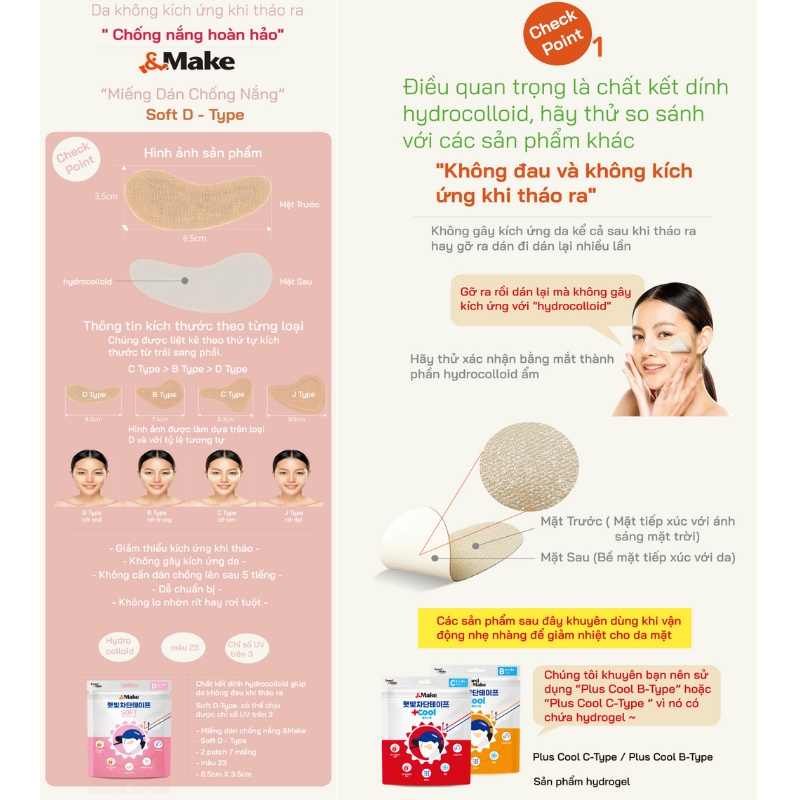 Miếng Dán Chống Nắng &Make Bảo Vệ Da Mặt Chống Tia UV, Dành Cho Thể Thao Ngoài Trời Golf v.v...