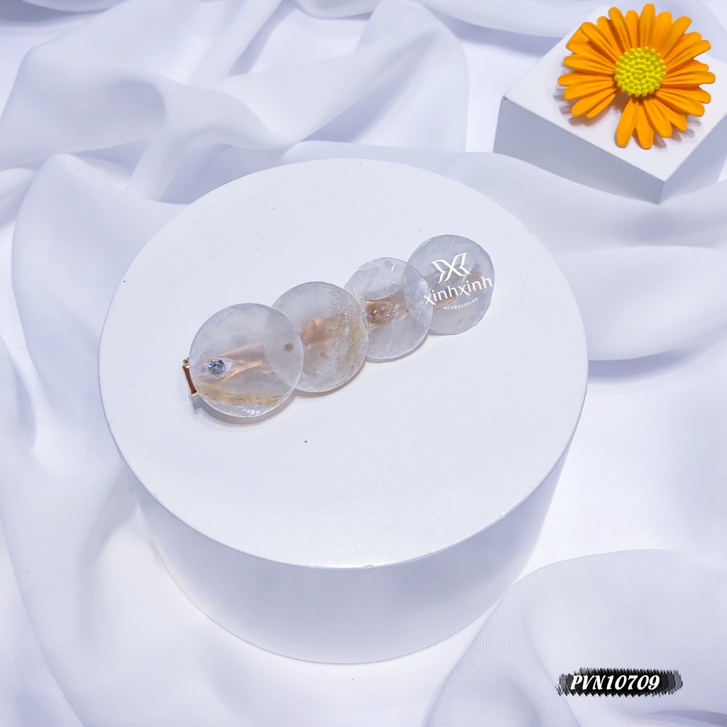 Kẹp tóc mái vỏ sò đính đá - Xinh Xinh Accessories
