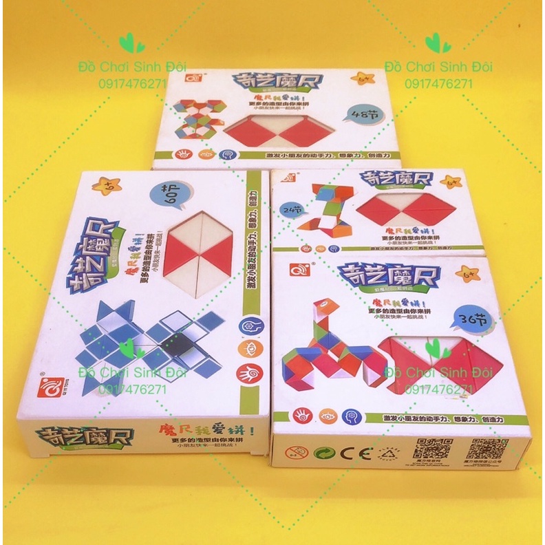 đồ chơi rubik rắn 48 khúc - màu hồng