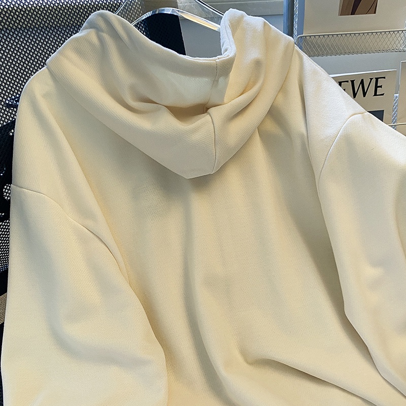 Áo khoác cardigan ZHELIHANGFEI tay dài dáng rộng có mũ trùm đầu thêu họa tiết thời trang