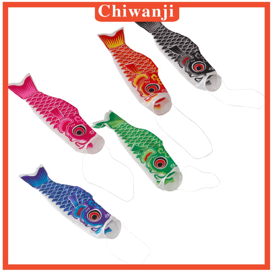 Set 5 Cờ Treo Cá Chép 40cm Phong Cách Nhật Bản