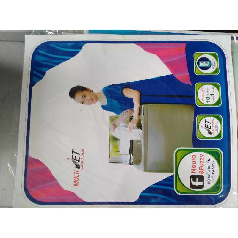 Miếng dán máy giặt. Tem Delcan dán máy giặt