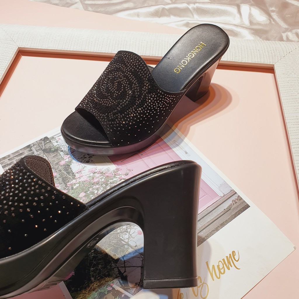 Dép Trung Niên DA THẬT Dép Đi Tiệc  - Đế Đúc Đúp Kép Cao 7cm [ẢNH TỰ CHỤP] 2019-2