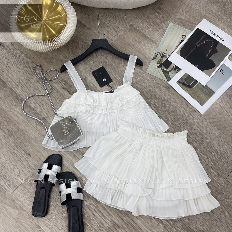 Set 2 dây trắng dập ly siêu hot NGN