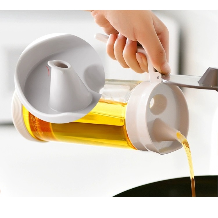 Bình Thủy tinh Đựng Dầu Ăn, Nước Mắm, Gia Vị 650 ML