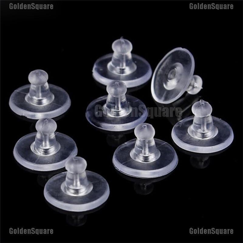 Set 50 Nút Silicone Mềm Chặn Khuyên Tai