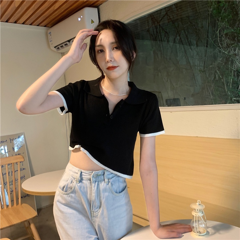 Áo thun polo ZHELIHANGFEI tay ngắn thời trang mùa hè 2022 mới cho nữ