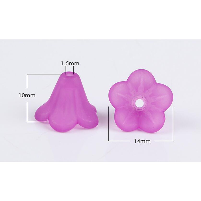 100 Hạt Xâu Làm Trang Sức Bằng Nhựa acrylic 10 * 14mm s10455