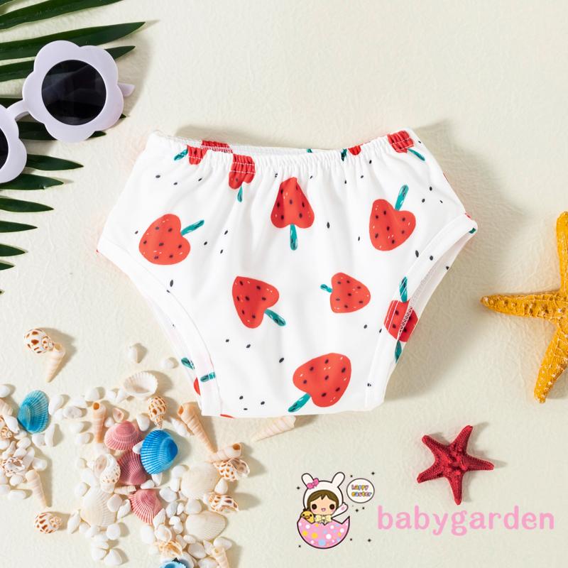 Bộ đồ bơi hai mảnh họa tiết dâu tây/bông hoa cho bé gái 2-7 tuổi