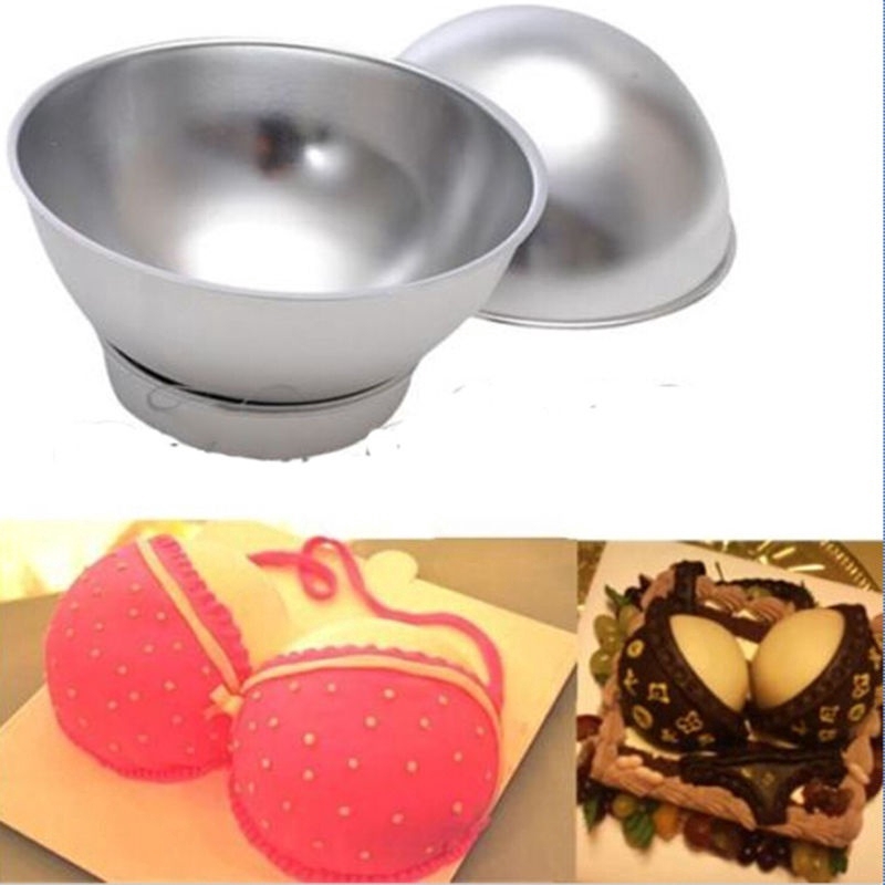Set 2 Khuôn Nhôm Làm Bánh Hình Cầu