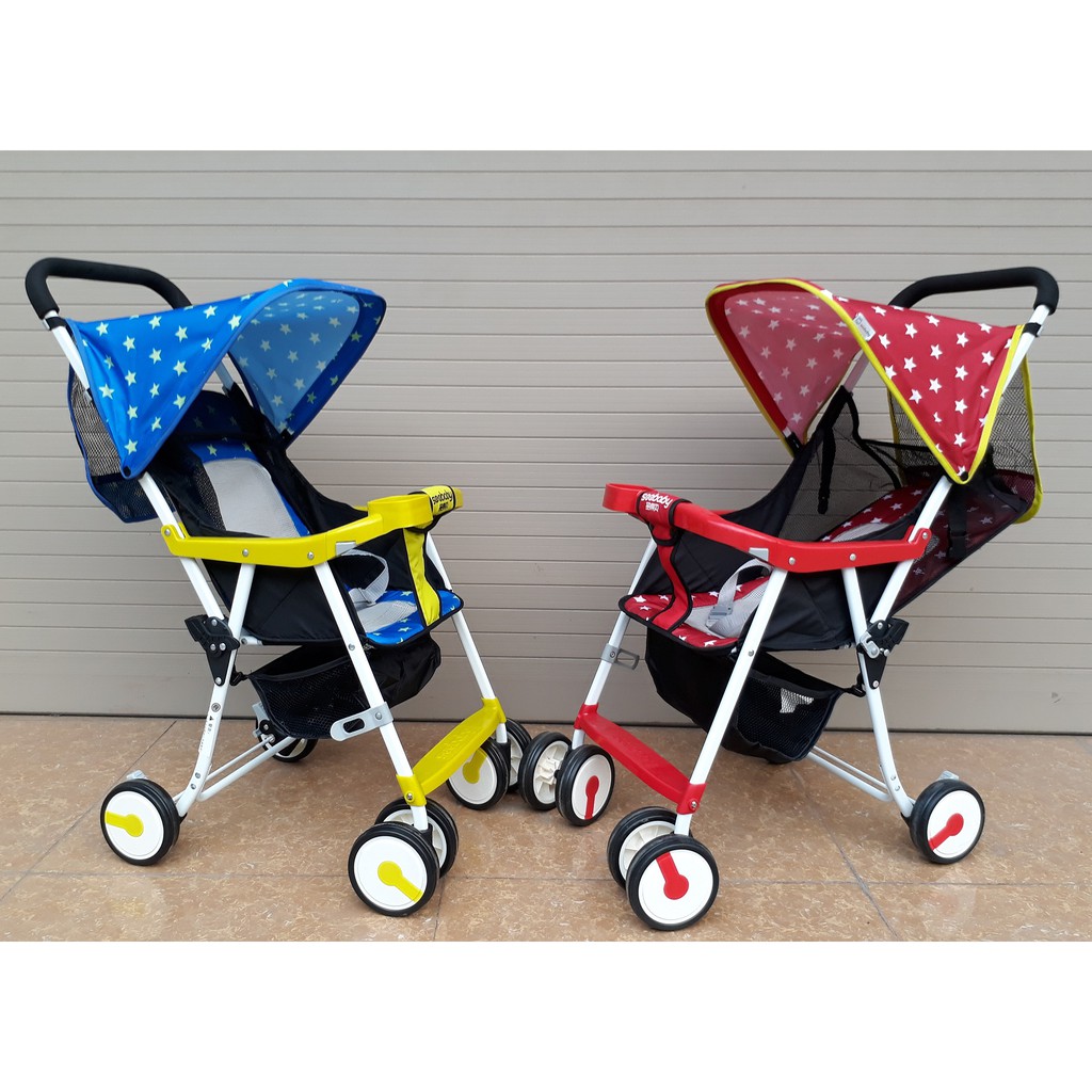 Xe đẩy Seebaby QQ2 (Có phanh hãm + mái che + giỏ để đồ)