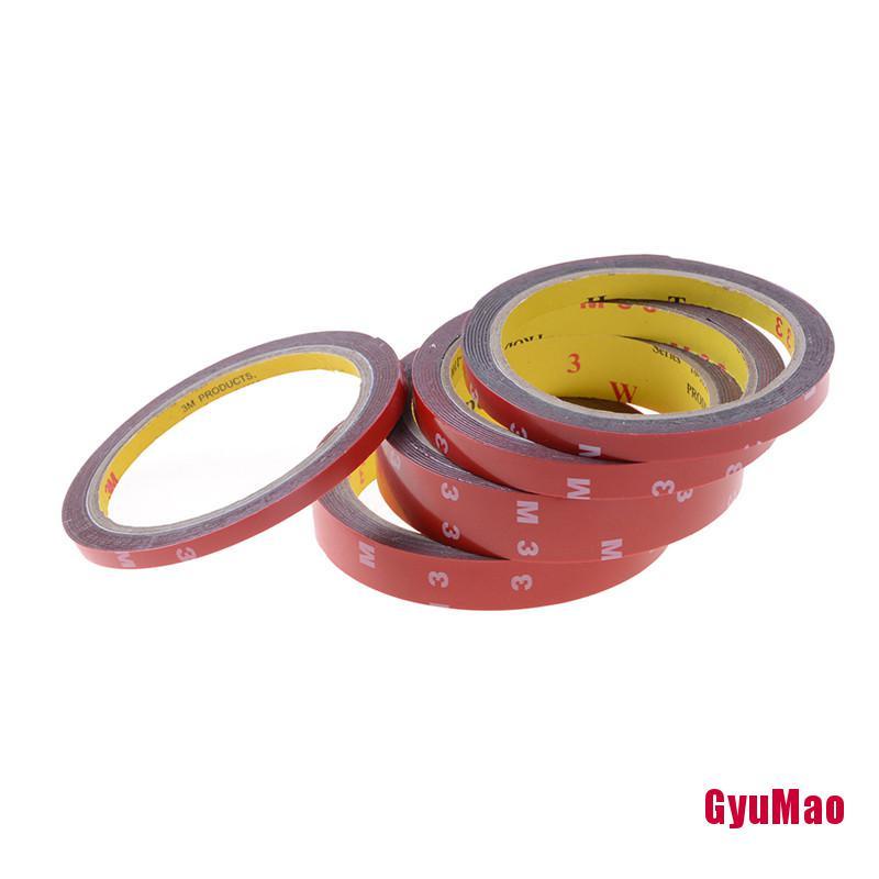 1 Cuộn Băng Keo Xốp Acrylic Hai Mặt Màu Đỏ Độ Bền Cao Dán Xe Hơi/Xe Tải