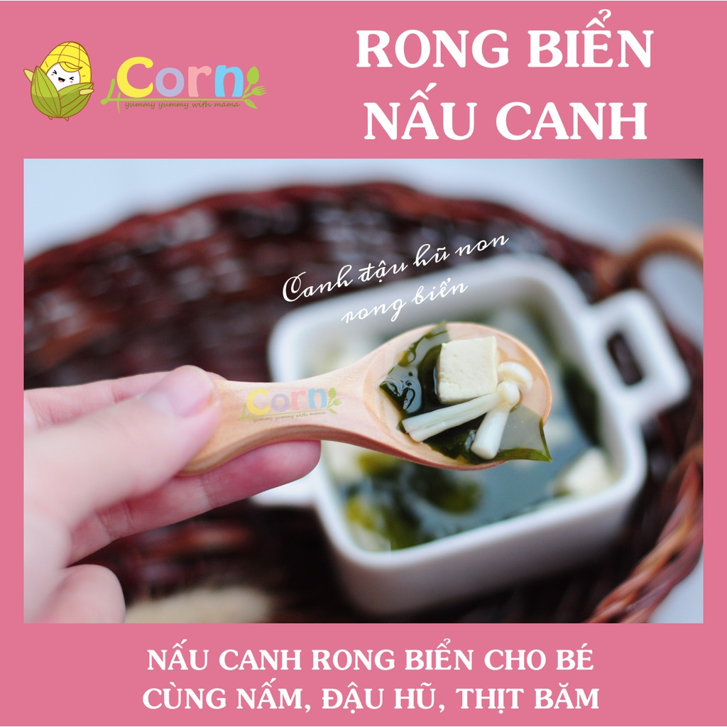 Rong biển Wakame Nhật Bản (nấu canh/súp/cháo) - Cho bé 5m+