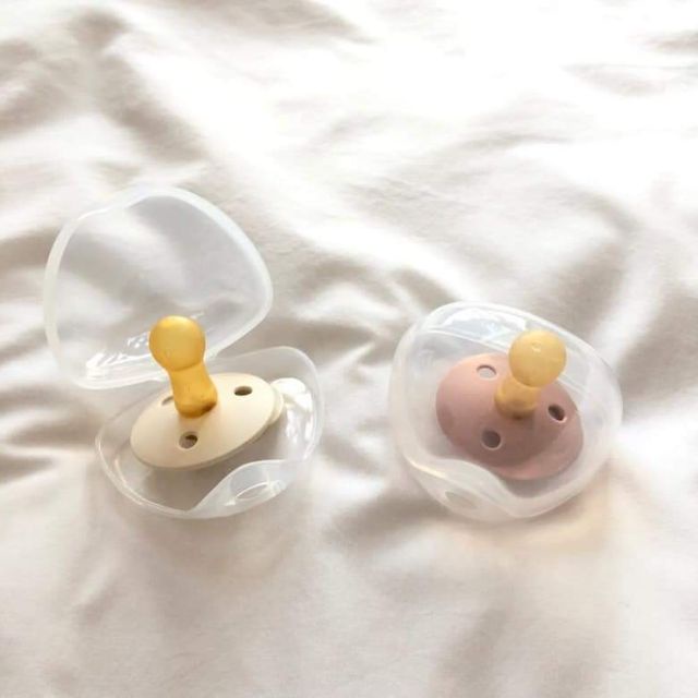 Ti Ngậm, Ti Giả BIBS Chính Hãng Đan Mạch Cao Cấp, Chất Liệu Silicon An Toàn Cho Bé Từ 0-3 Tuổi, Tặng Kèm Hộp Đựng Ti
