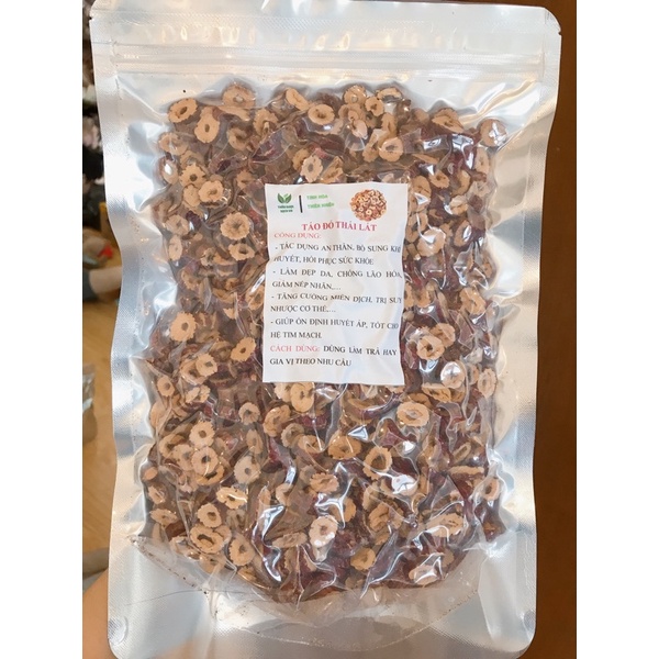 {Có hút chân không ) Táo đỏ thái lát sấy khô thơm ngon ngọt 500g thảo dược sạchVN