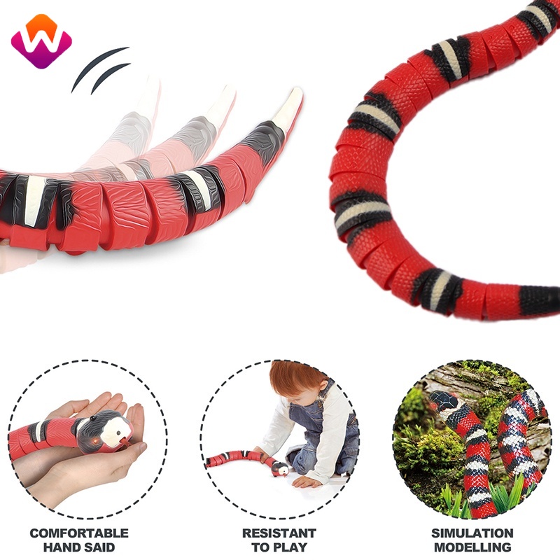 Đồ Chơi Rắn Điều Khiển Từ Xa Chạy Pin Tích Hợp Đồ Chơi Tương Tác Với Mèo Cưng Có Thể Sạc Lại Bằng Cổng USB