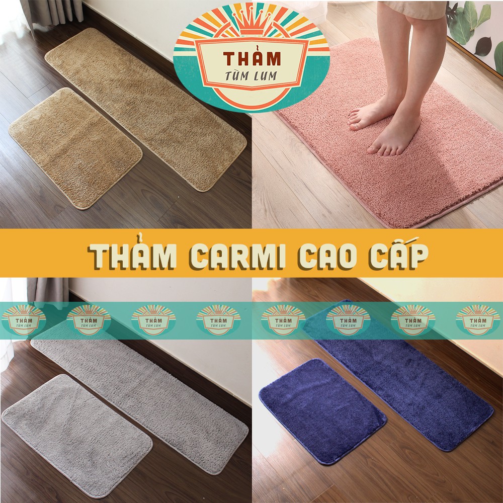 Thảm chùi chân Thảm lau chân chống trơn trượt, chất liệu lông siêu thấm - CARMI CAO CẤP CM 4