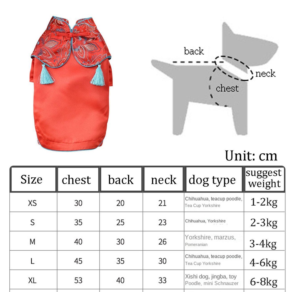 Đầm Sườn Xám Chất Liệu Cotton Thoáng Khí Thời Trang Cho Thú Cưng