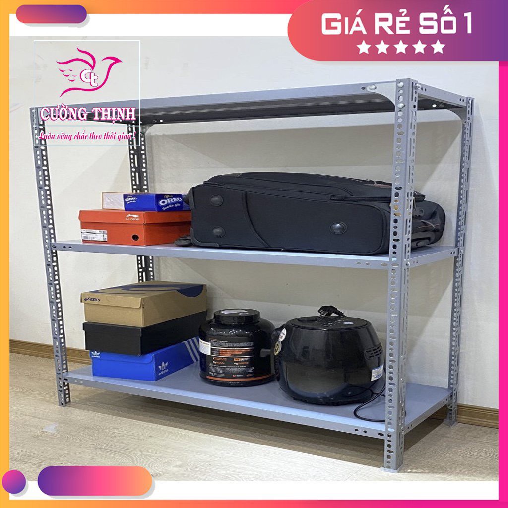 Kệ sắt V lỗ để đồ đa năng 3 tầng dài 1m x rộng 0,5m x cao 1m.Kệ lắp ghép đa năng