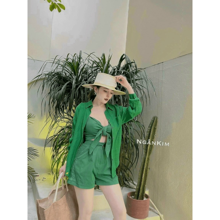 [ CONCEPT ĐI BIỂN/ DÃ NGOẠI ] SET 3 MÓN ĐŨI, VẢI MỎNG MẶC THOÁNG MÁI, THỜI TRANG, ĐỦ CÁC SIZE UP SHOP HHP