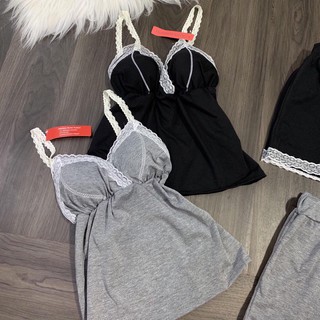 Bộ ngủ 2 dây phối ren siêu xinh